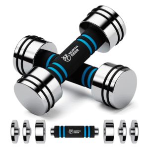 Northdeer Steel Dumbbells Ultracompact & Adjustable Chrome Dumbbell